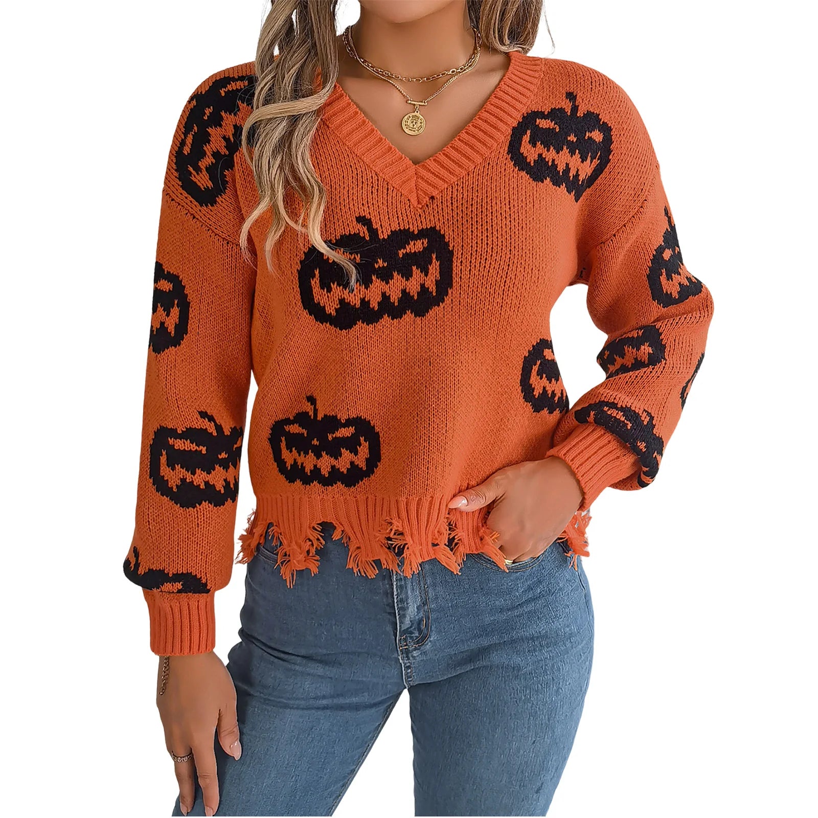 Halloween Pumpkin Sweater